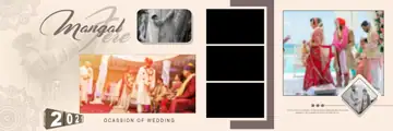 Ornate Wedding Album 12x36 PSD – Vintage Frame