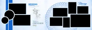 Ornate Wedding Album 12x36 PSD with Brush Strokes
