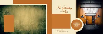 Ornate Wedding Album 12x36 PSD with Silk Texture