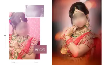 Ornate Wedding Photo Album 15x24 PSD with Brush Strokes