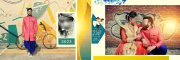 Pre-Wedding Album 12x36 PSD – Modern Glitter Accents Design