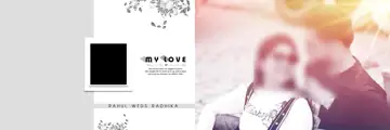 Pre-Wedding Album Background 12x36 PSD – Cinematic Geometric Lines Design