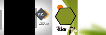 Pre-Wedding Album Background PSD – Fresh Gold Frame Design
