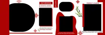 Premium & Cinematic Wedding Album 12x36 PSD with Glitter Accents