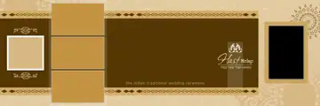 Premium & Dreamy Wedding Album 12x36 PSD with Gold Frame