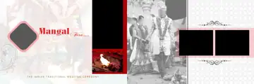 Premium & Fresh Wedding Album 12x36 PSD with Temple Motif