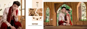 Premium Geometric Lines Wedding Album 12x36 PSD