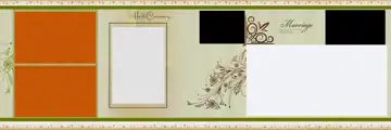 Premium Haldi Wedding Album 12x36 PSD with Gold Frame