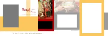 Premium & Premium Wedding Album 12x36 PSD with Peacock Art