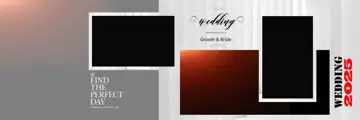 Premium & Premium Wedding Album 12x36 PSD with Vintage Frame