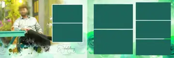 Premium & Royal Wedding Album 12x36 PSD with Floral Border