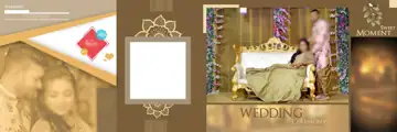 Premium & Royal Wedding Album 12x36 PSD with Glitter Accents