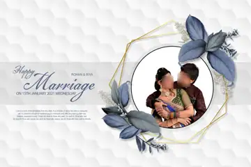 Regal Album Cover PSD for Wedding – Silk Texture