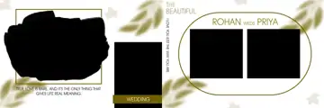 Regal & Artistic Wedding Album 12x36 PSD with Watercolour Splash