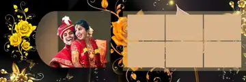 Regal & Charming Wedding Album 12x36 PSD with Watercolour Splash