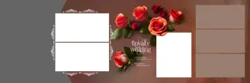 Regal & Floral Wedding Album 12x36 PSD with Damask Texture