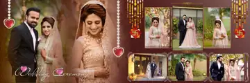Regal Gold Frame Wedding Album 12x36 PSD