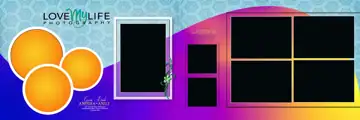 Regal & Vibrant Wedding Album 12x36 PSD with Floral Border