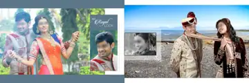 Regal & Vibrant Wedding Album 12x36 PSD with Watercolour Splash