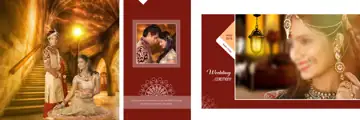 Regal Watercolour Splash Wedding Album 12x36 PSD