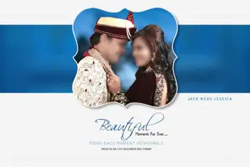 Regal Wedding Album Cover 12x18 PSD with Royal Arch