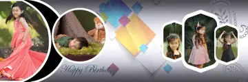 Rich Maroon Birthday & Baby Album PSD with Lotus Design