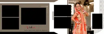 Rich Maroon & Elegant Wedding Album 12x36 PSD with Royal Arch