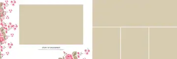 Rich Maroon & Timeless Wedding Album 12x36 PSD with Rose Petals