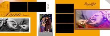 Rich Maroon Wedding Album 12x36 PSD for Haldi – Damask Texture