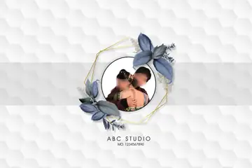 Rich Maroon Wedding Album Cover PSD with Lotus Design