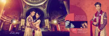 Royal Bokeh Lights Wedding Album 12x36 PSD