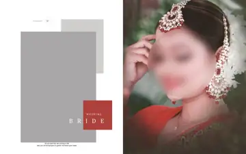 Royal Brush Strokes Wedding Photo Album 15x24 PSD