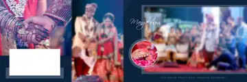 Royal & Golden Wedding Album 12x36 PSD with Temple Motif
