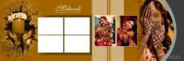 Royal Kolam Pattern Mehndi Wedding Album 12x36 PSD