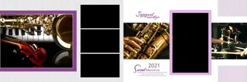 Royal Paisley Pattern Wedding Album 12x36 PSD