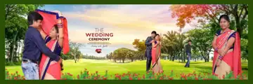 Royal & Rich Maroon Wedding Album 12x36 PSD with Temple Motif