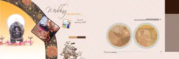 Royal & Stylish Wedding Album 12x36 PSD with Watercolour Splash