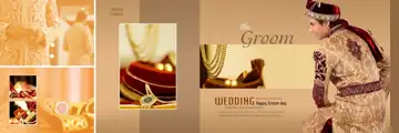 Royal & Vibrant Wedding Album 12x36 PSD with Kolam Pattern