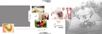 Royal Watercolour Splash Karizma Wedding Album 12x36 PSD