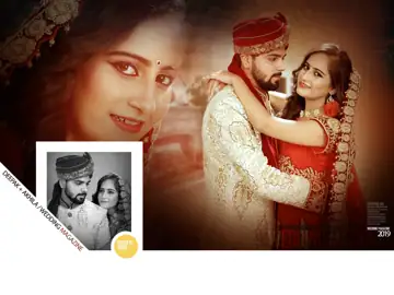 Royal Wedding Album Cover 24x18 PSD with Glitter Accents