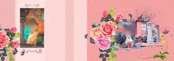 Soft Pastel Bokeh Lights Wedding Album Cover 12x36 PSD