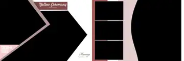 Soft Pastel & Charming Wedding Album 12x36 PSD with Lace Ornaments