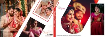 Soft Pastel & Floral Wedding Album 12x36 PSD with Bokeh Lights