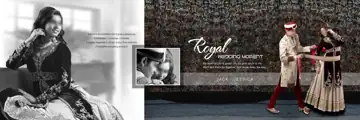 Soft Pastel & Floral Wedding Album 12x36 PSD with Damask Texture
