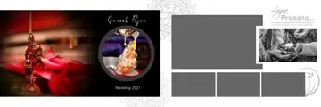 Soft Pastel Glitter Accents Wedding Album 12x36 PSD