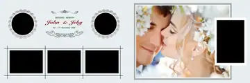 Soft Pastel Peacock Art Engagement Wedding Album 12x36 PSD