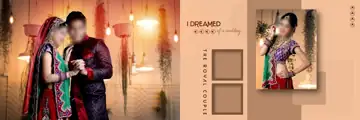 Soft Pastel & Royal Wedding Album 12x36 PSD with Bokeh Lights