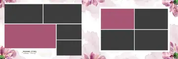 Soft Pastel Wedding Album 12x36 PSD for Karizma – Damask Texture