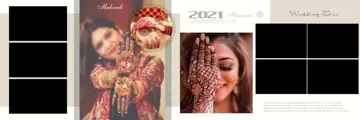 Soft Pastel Wedding Album 12x36 PSD for Mehndi – Kolam Pattern
