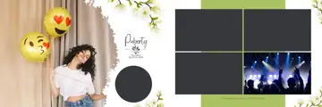 Soft Pastel Wedding Album 12x36 PSD with Kolam Pattern